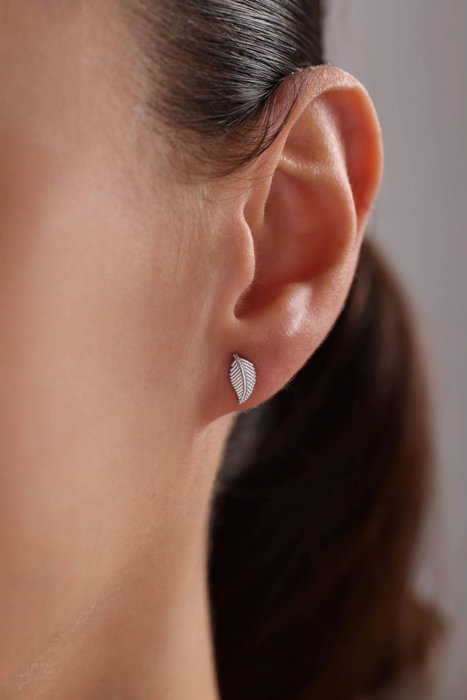 Heliophilia Silver Pendientes de Plata de Ley 925 con Circón